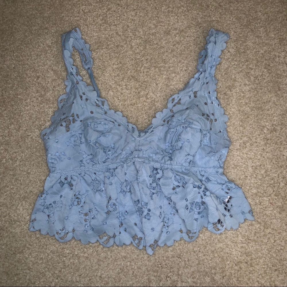 Aerie Light Blue Bralette Crop Top